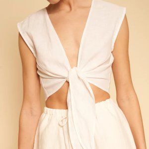 Whimsy + Row Valentina Top in Coconut Linen